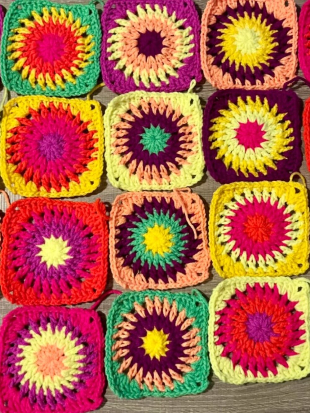 20 Handmade Starburst Squares - Neon Punch DIY Fashion & Home